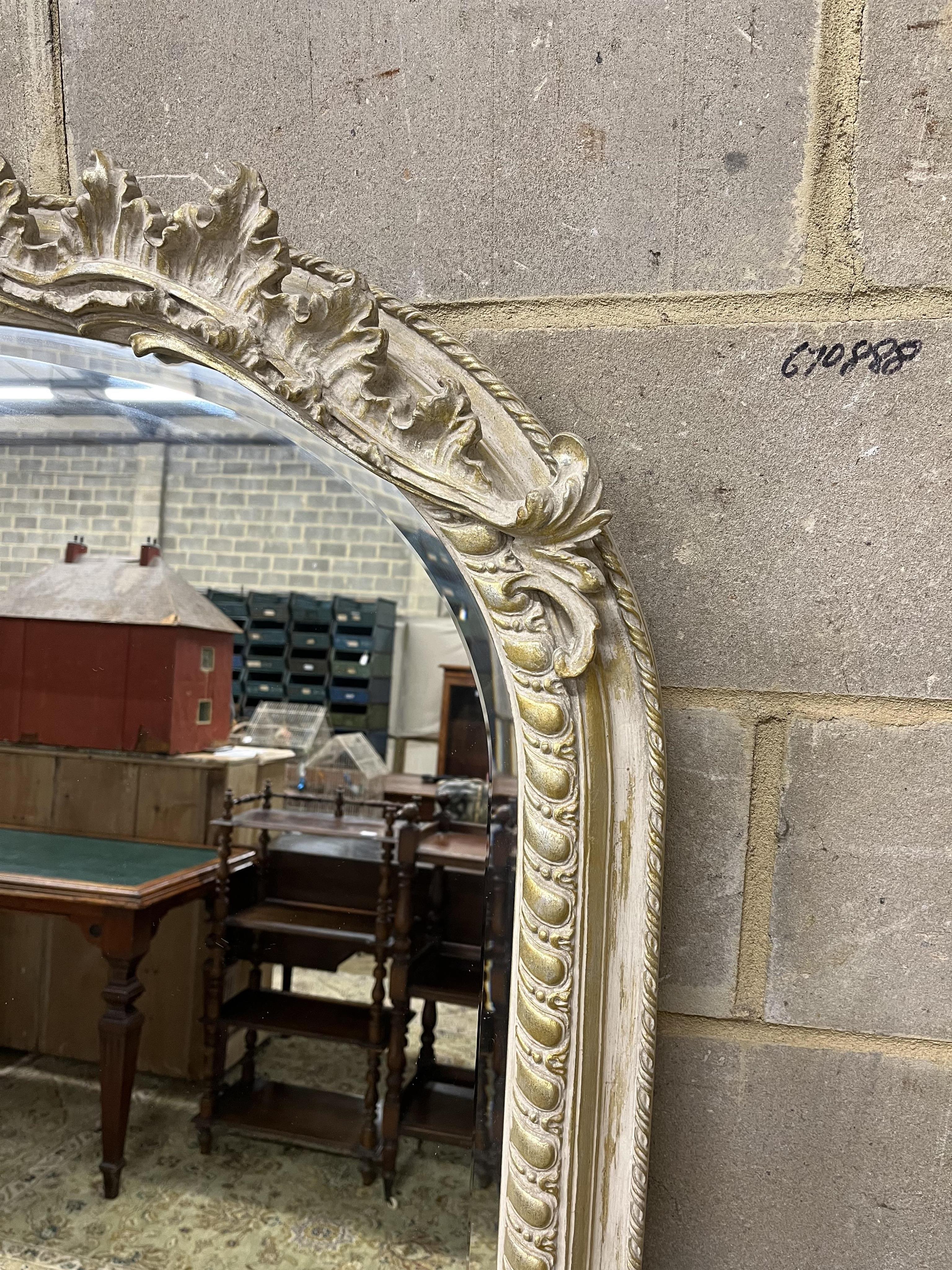 A Victorian style overmantel mirror, width 122cm, height 177cm. Condition - good